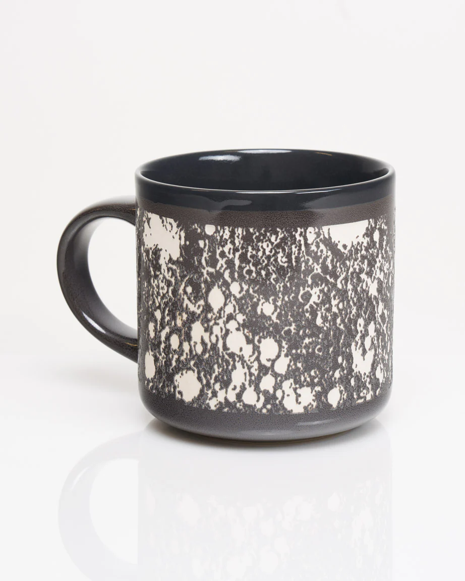 Lunar Surface Hand Carved 15 oz Ceramic Mug - Image 2