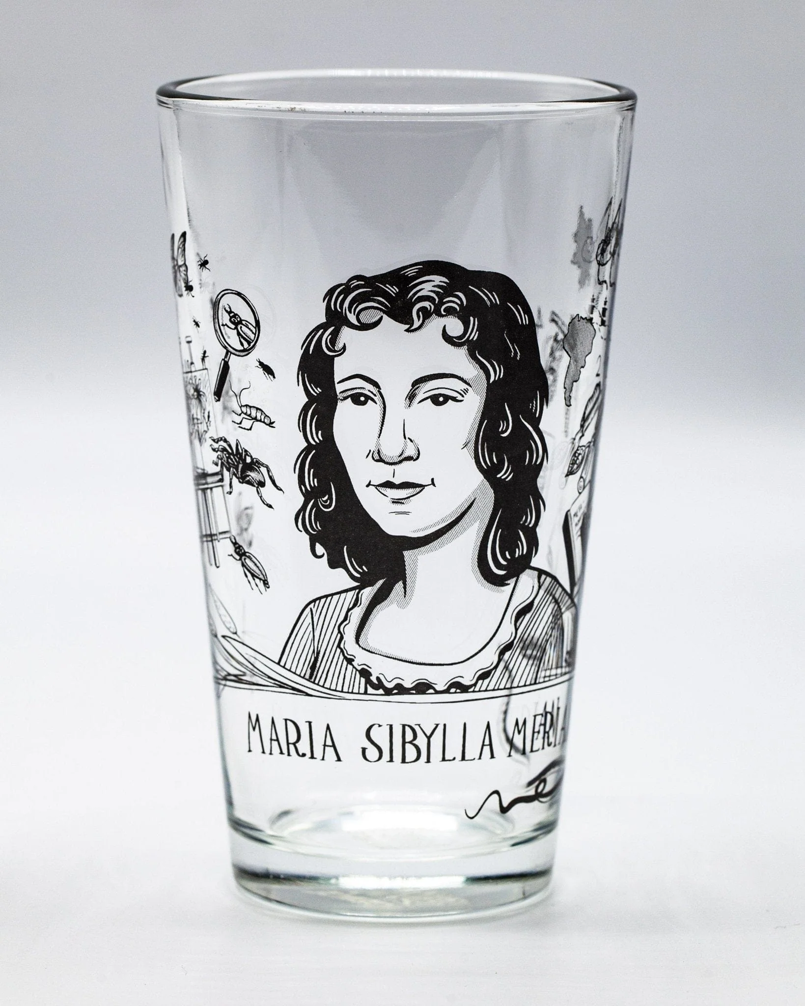 Maria Sibylla Merian Pint Glass - Image 3