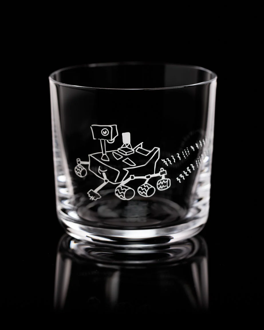 Mars Rover Perseverance Whiskey Glass - Image 2