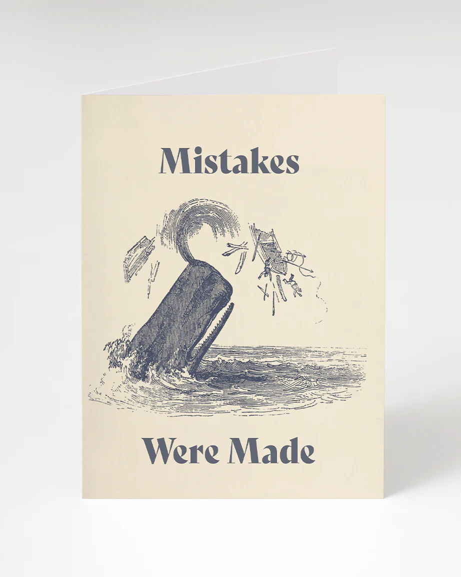 Mistakes Whale Greeting Card