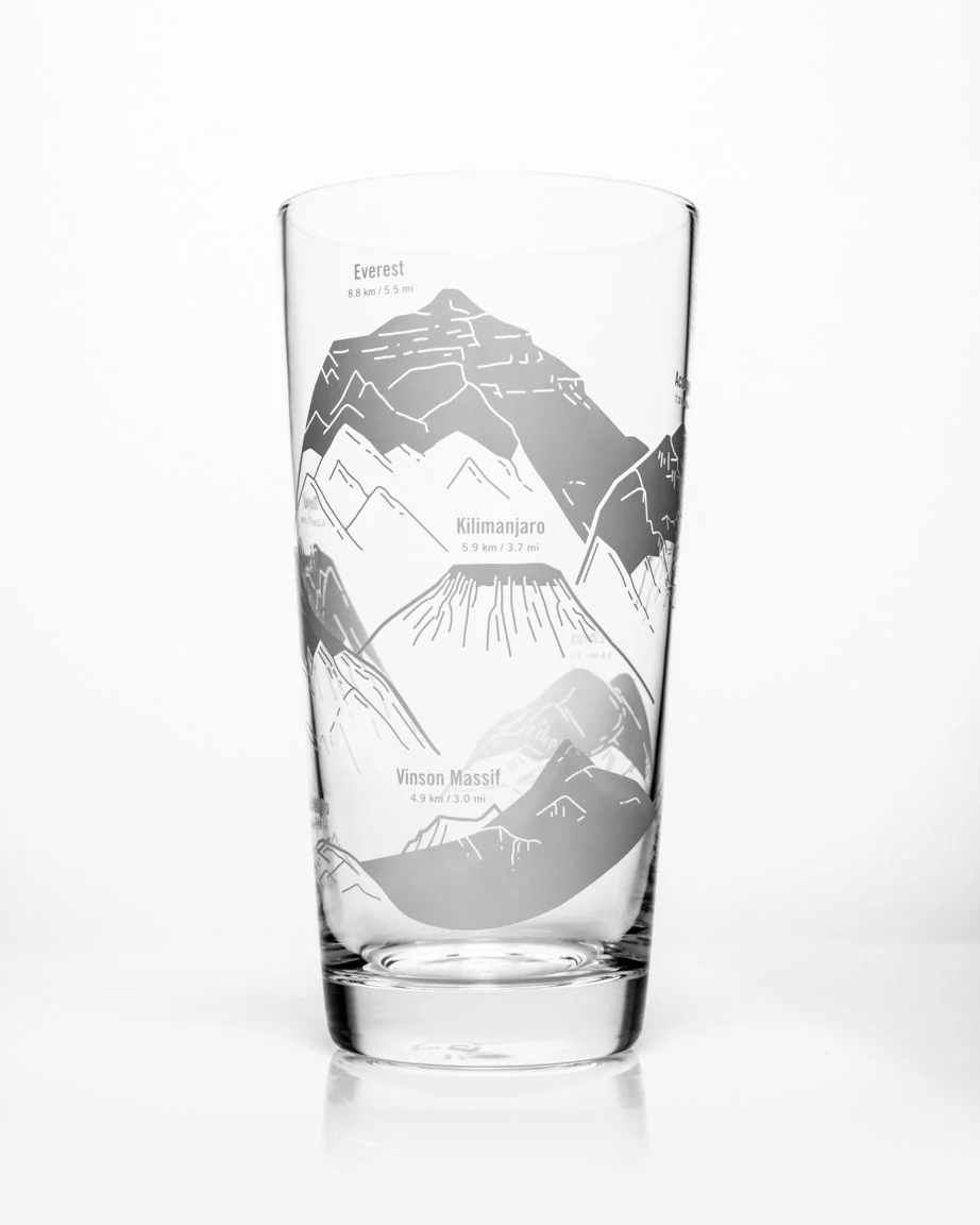 Mountain Peaks of the World Beer Glass (12 oz) - Image 3