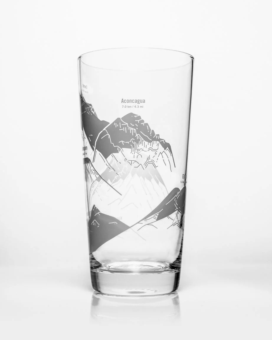 Mountain Peaks of the World Beer Glass (12 oz) - Image 4