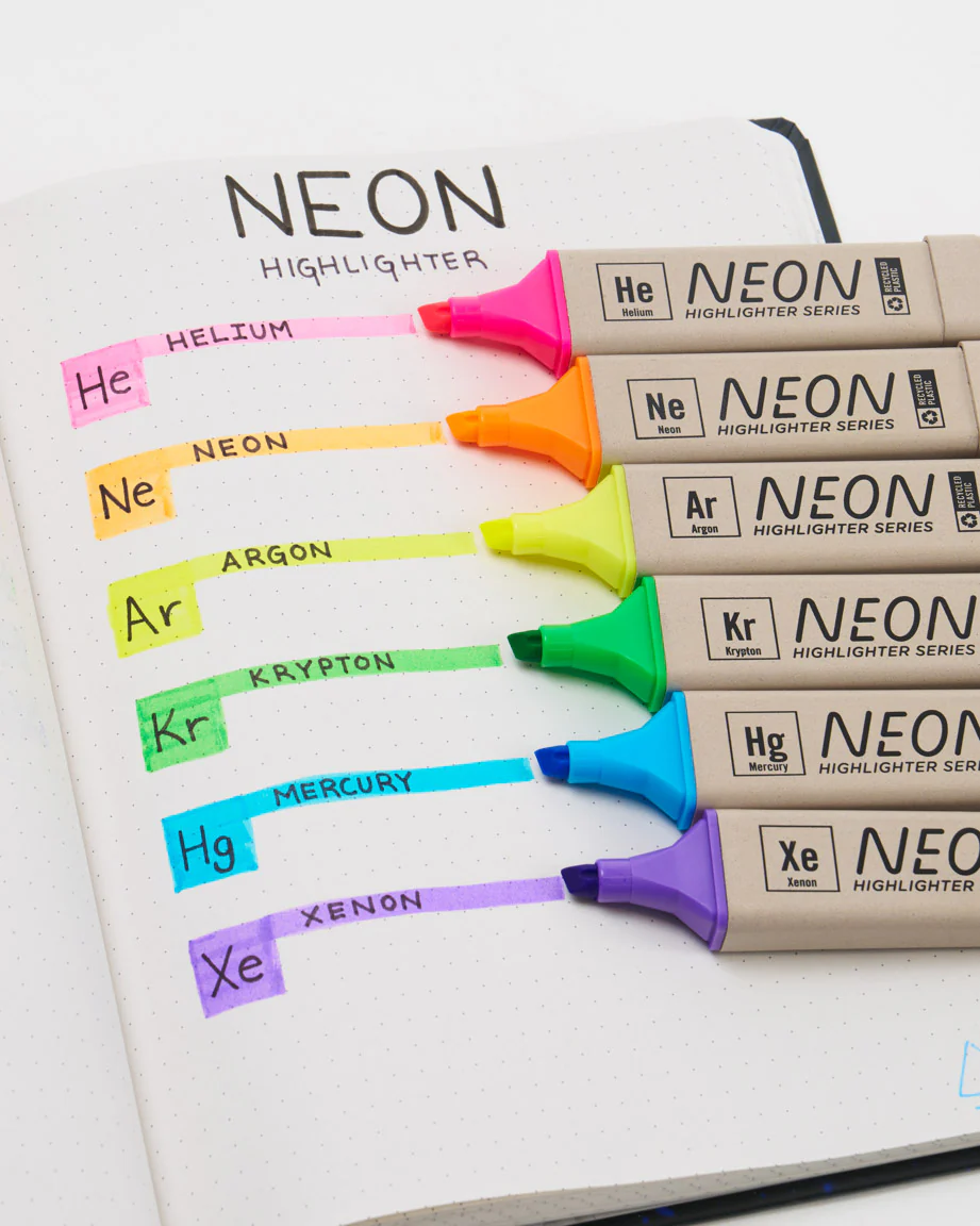 Neon Highlighters (Pack of 6) - Image 2