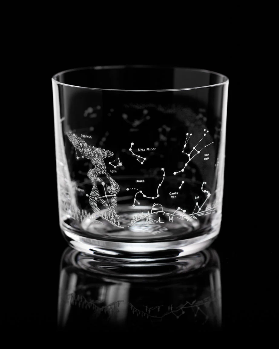 Night Sky Star Chart Whiskey Glass - Image 2