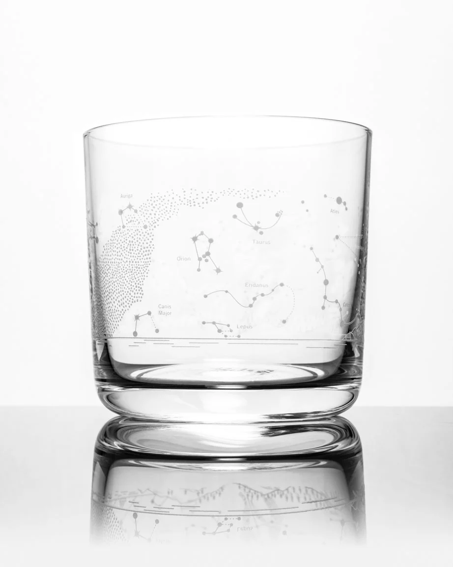 Night Sky Star Chart Whiskey Glass - Image 3