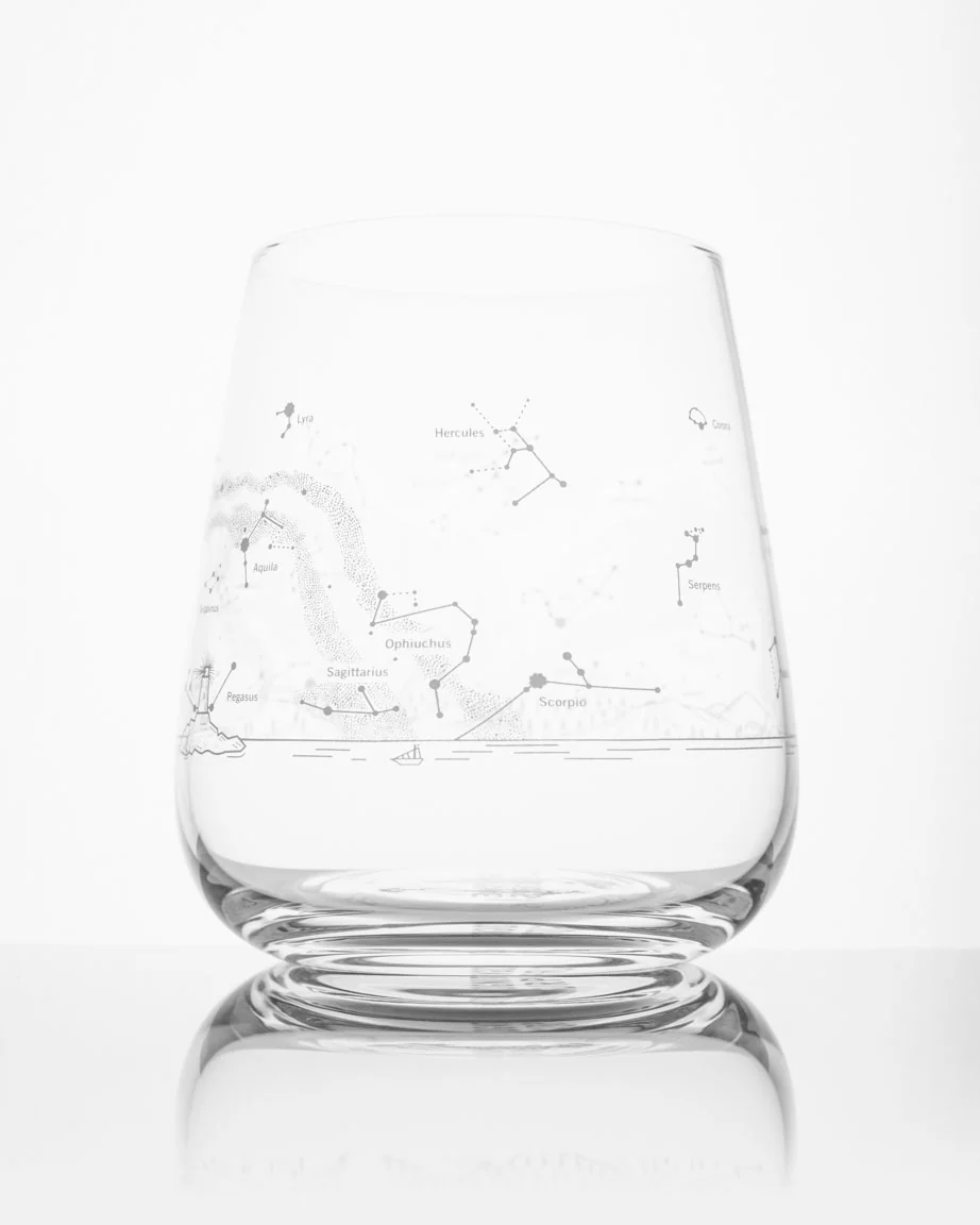 Night Sky Star Chart Wine Glass - Image 2