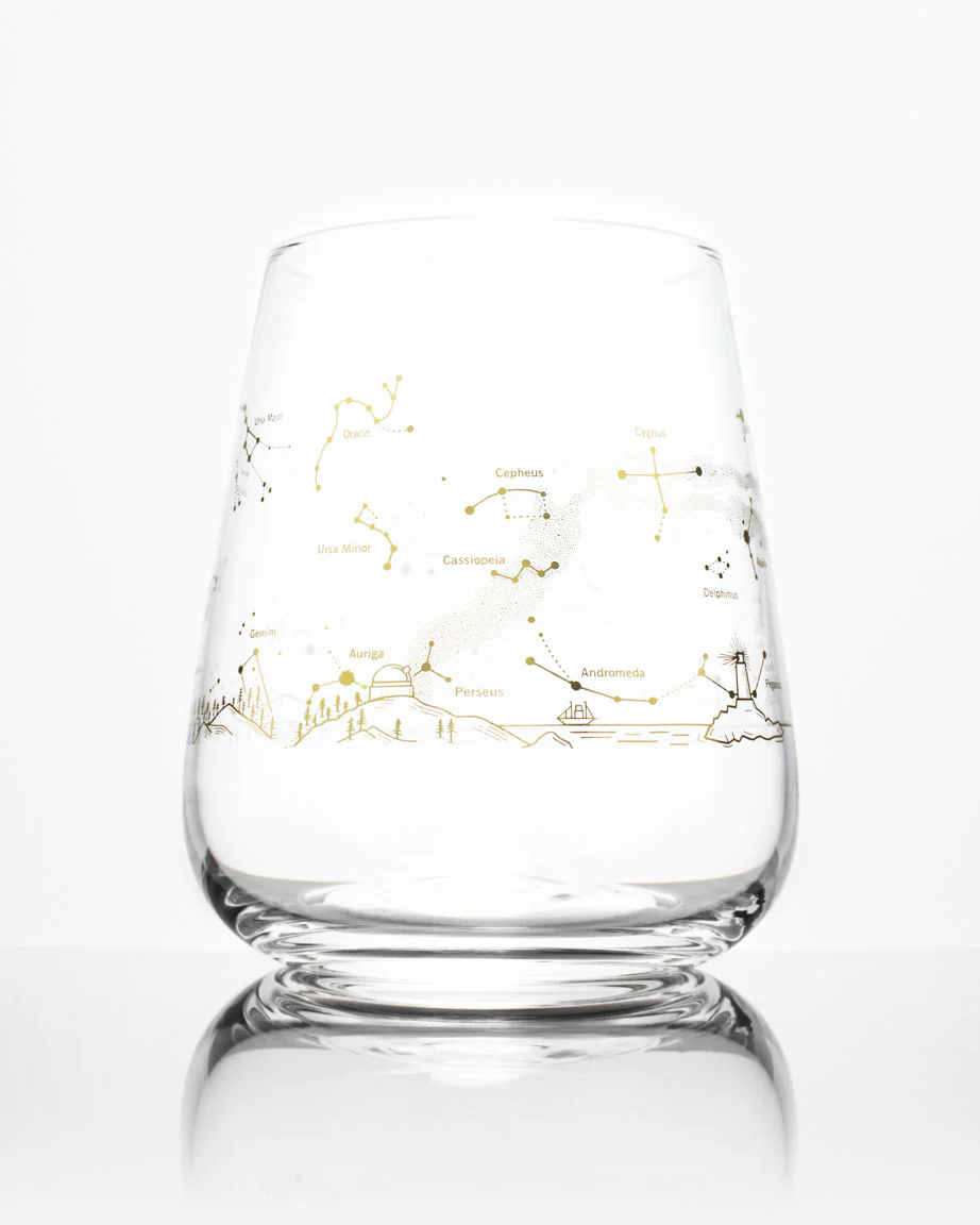 Night Sky Star Chart Wine Glass - Image 3