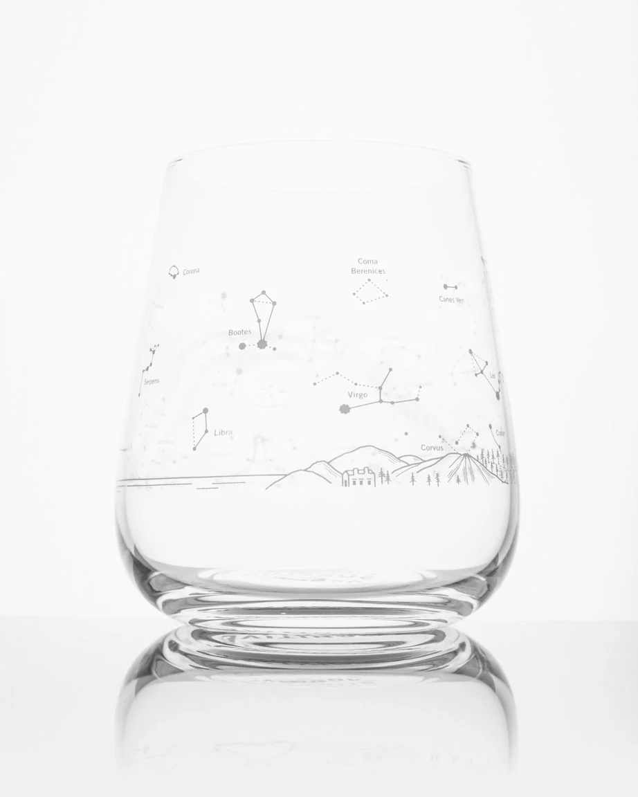 Night Sky Star Chart Wine Glass - Image 4
