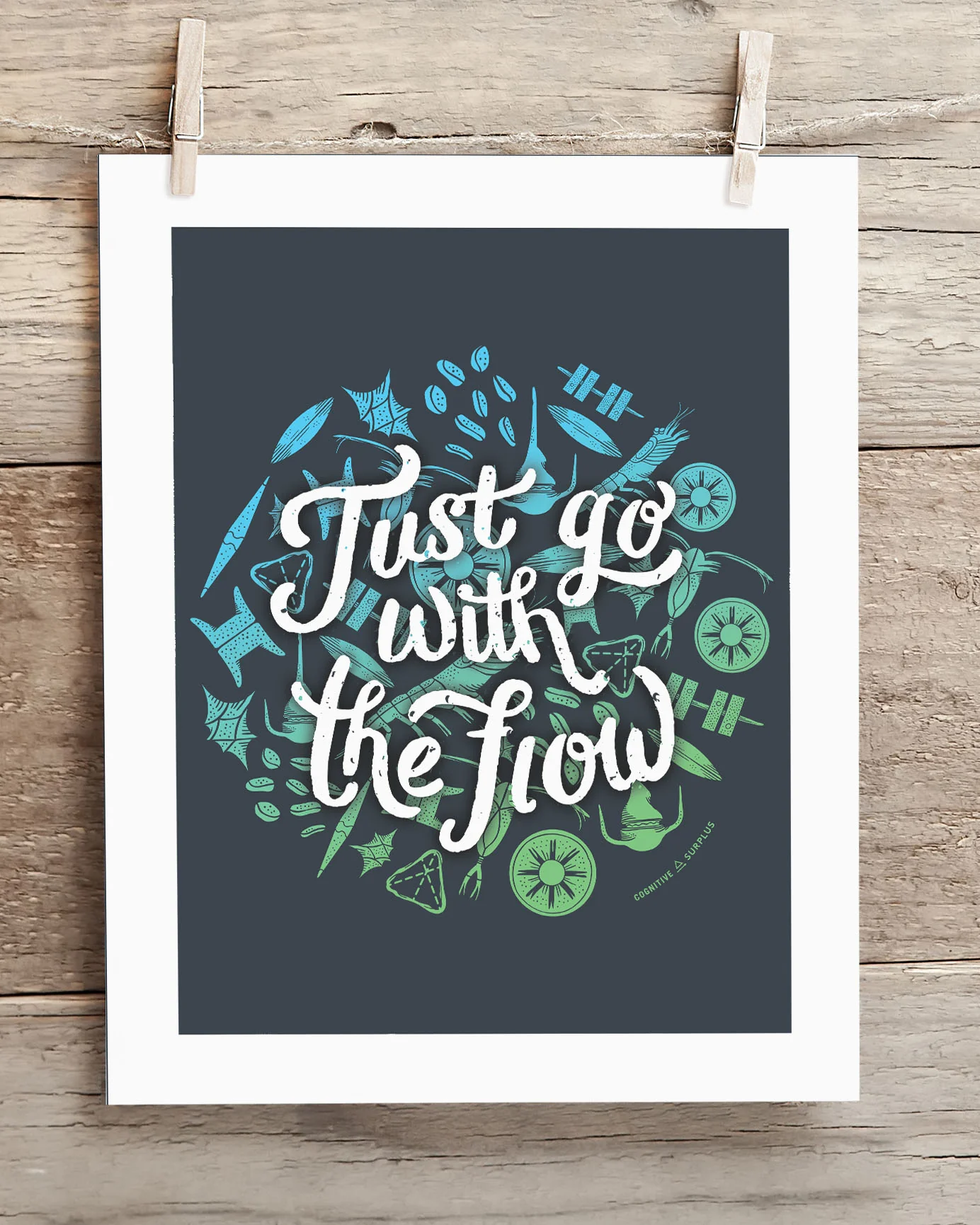 Plankton Go With the Flow Museum Print - Image 2