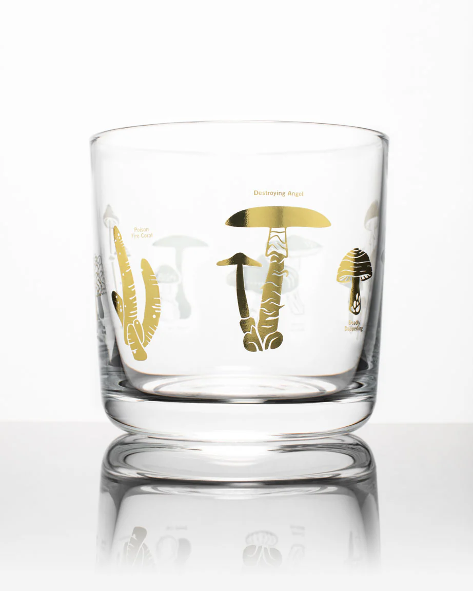 Poisonous Mushrooms Whiskey Glass - Image 4