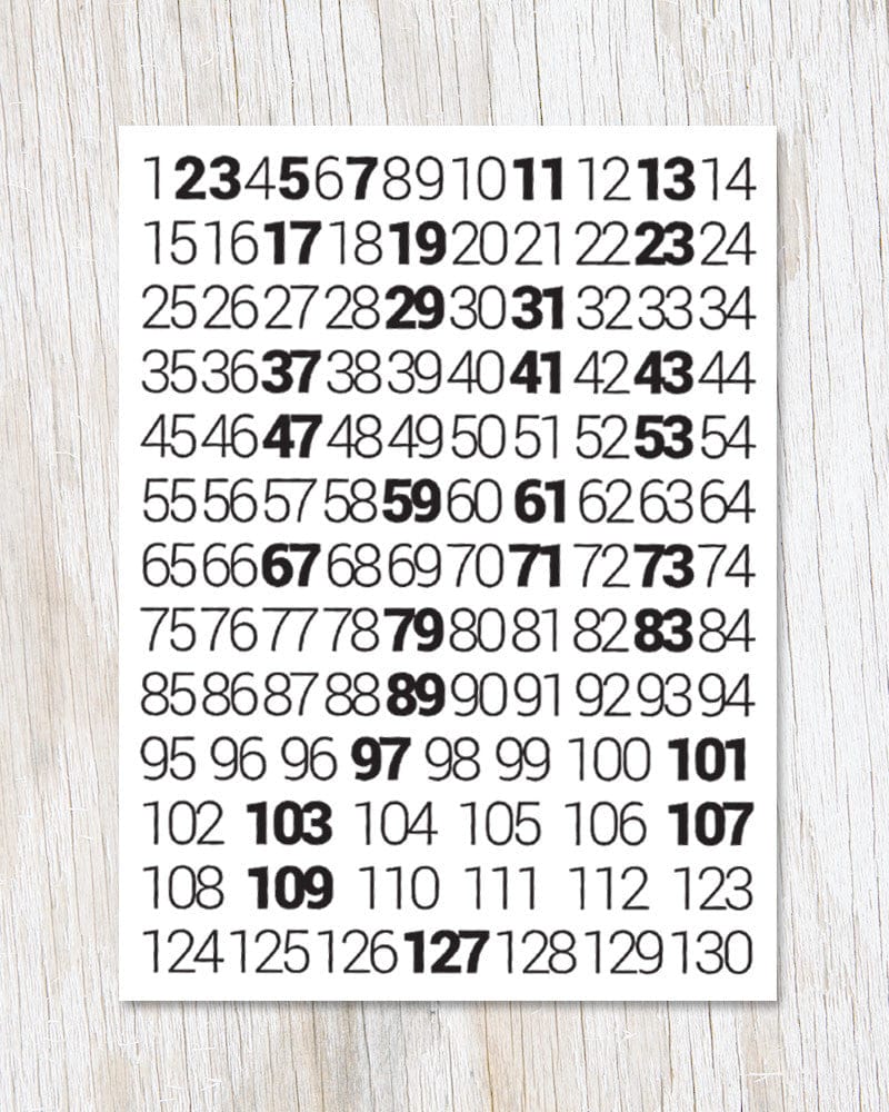 Prime Numbers Greeting Card