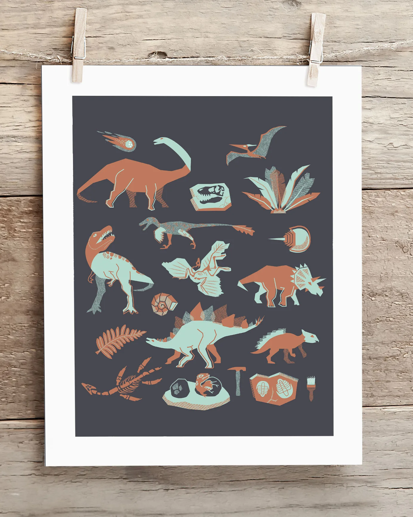 Retro Dinosaurs Museum Print - Image 2