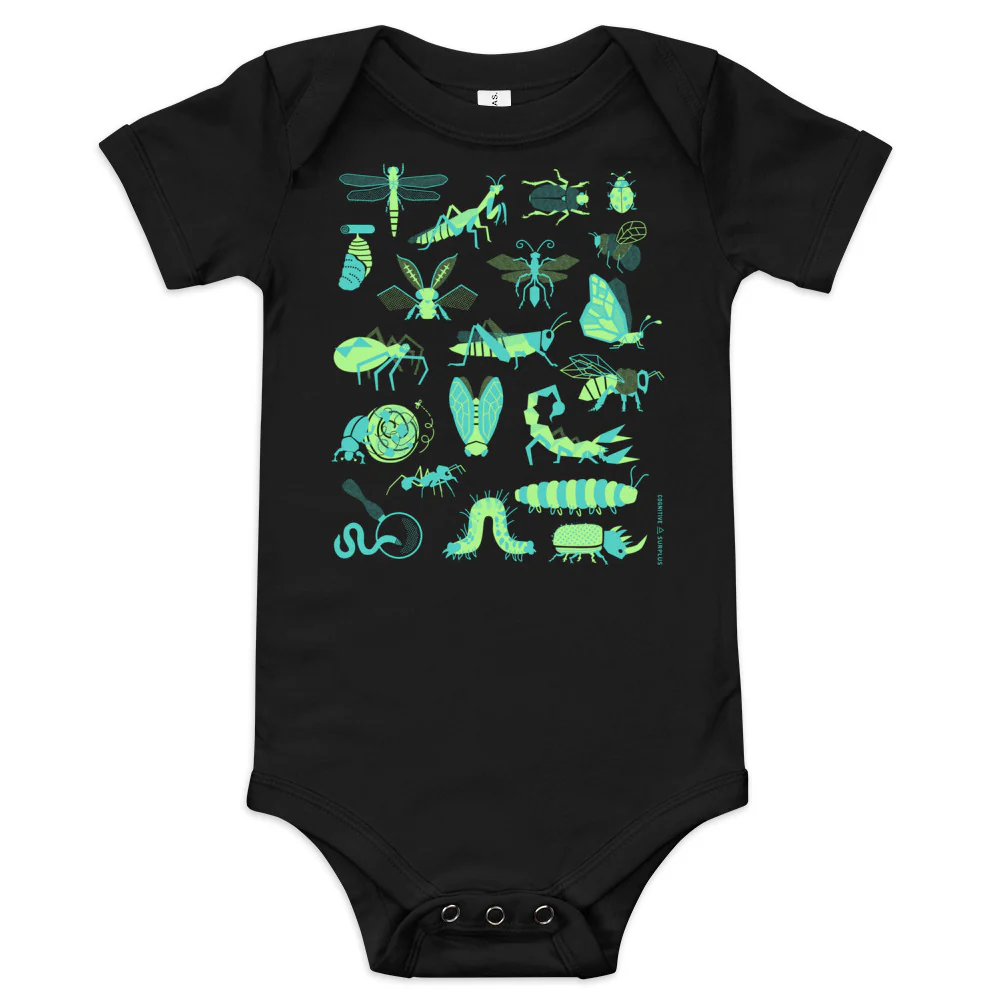 Retro Insects Baby Bodysuit - Image 2