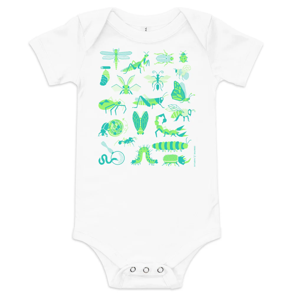 Retro Insects Baby Bodysuit - Image 3