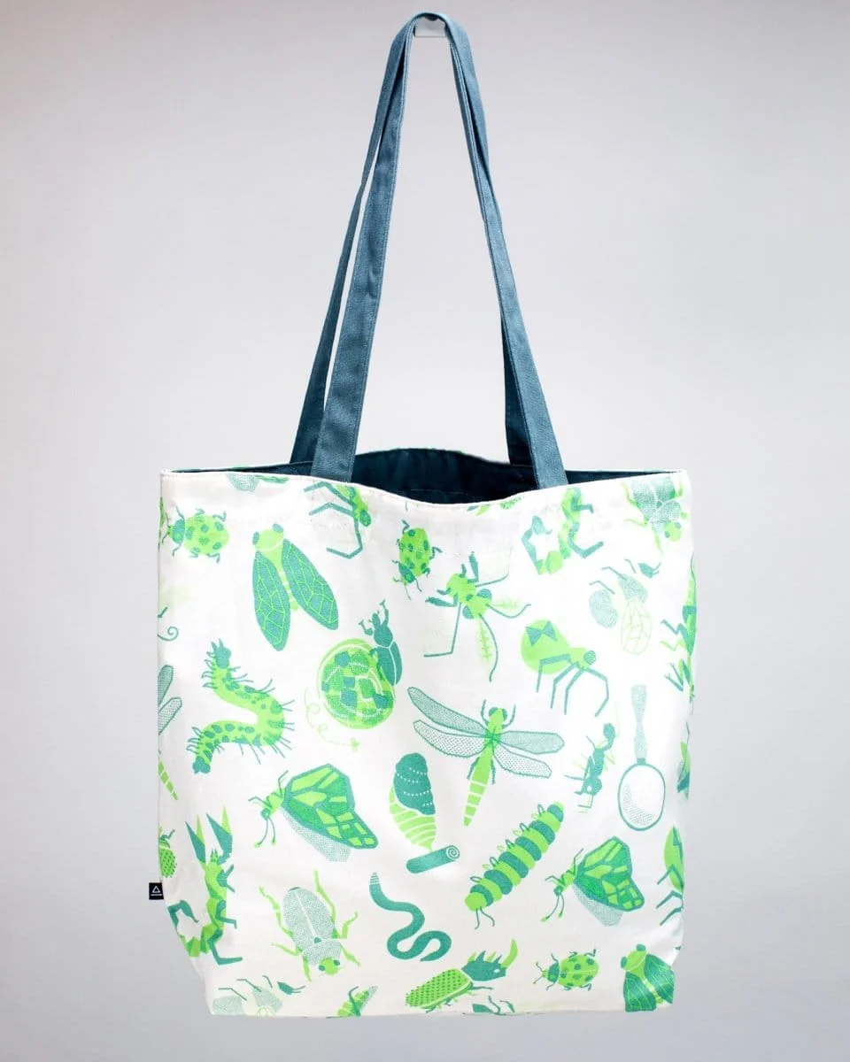 Retro Insects Canvas Shoulder Tote - Image 2