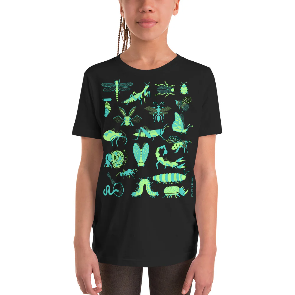 Retro Insects Youth Graphic Tee - Image 2