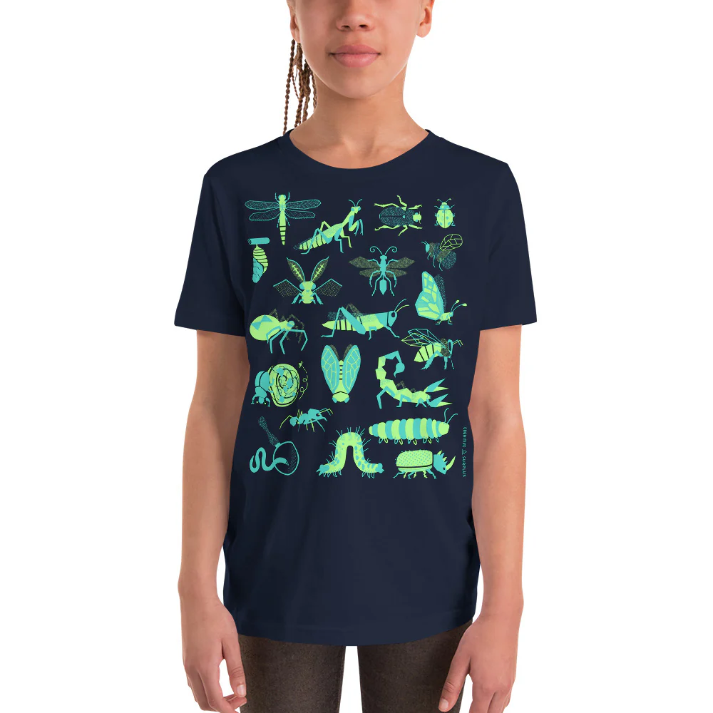 Retro Insects Youth Graphic Tee - Image 3