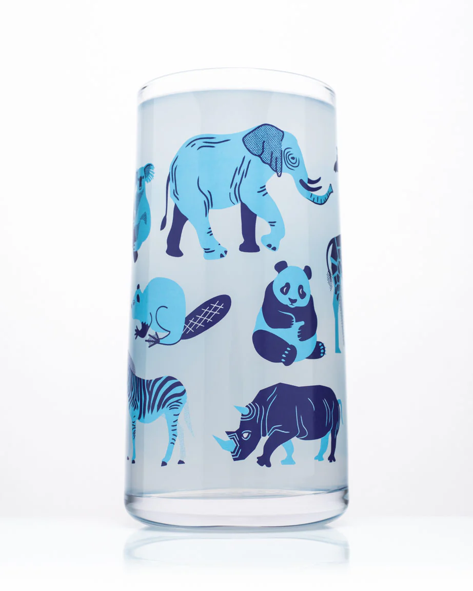 Retro Mammals Drinking Glass - Image 2