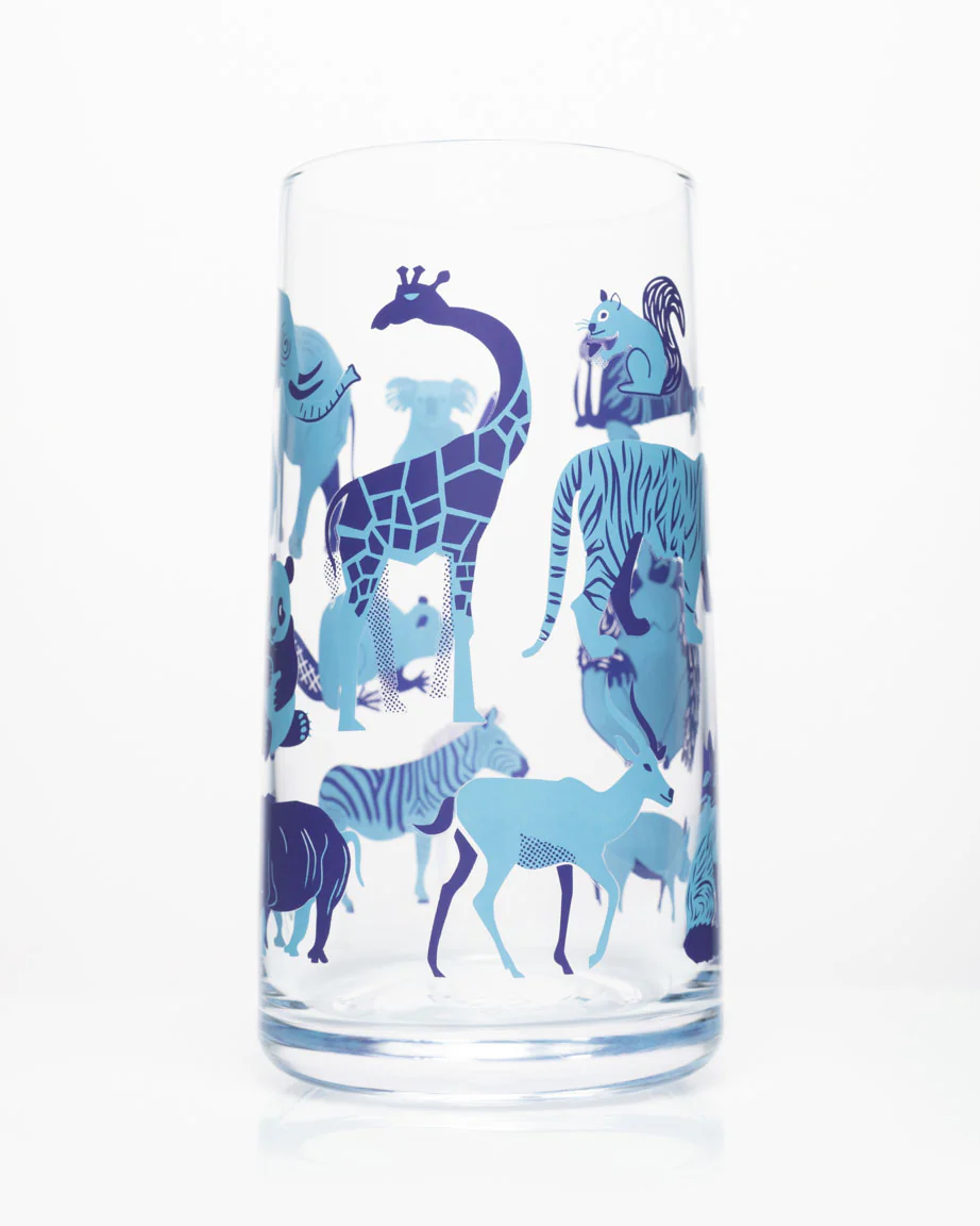 Retro Mammals Drinking Glass - Image 4