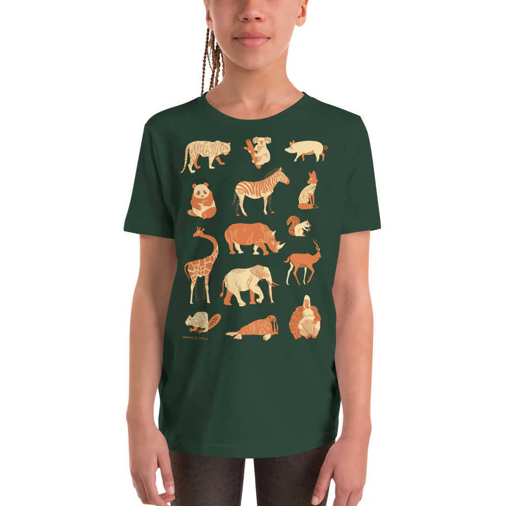 Retro Mammals Youth Graphic Tee - Image 4