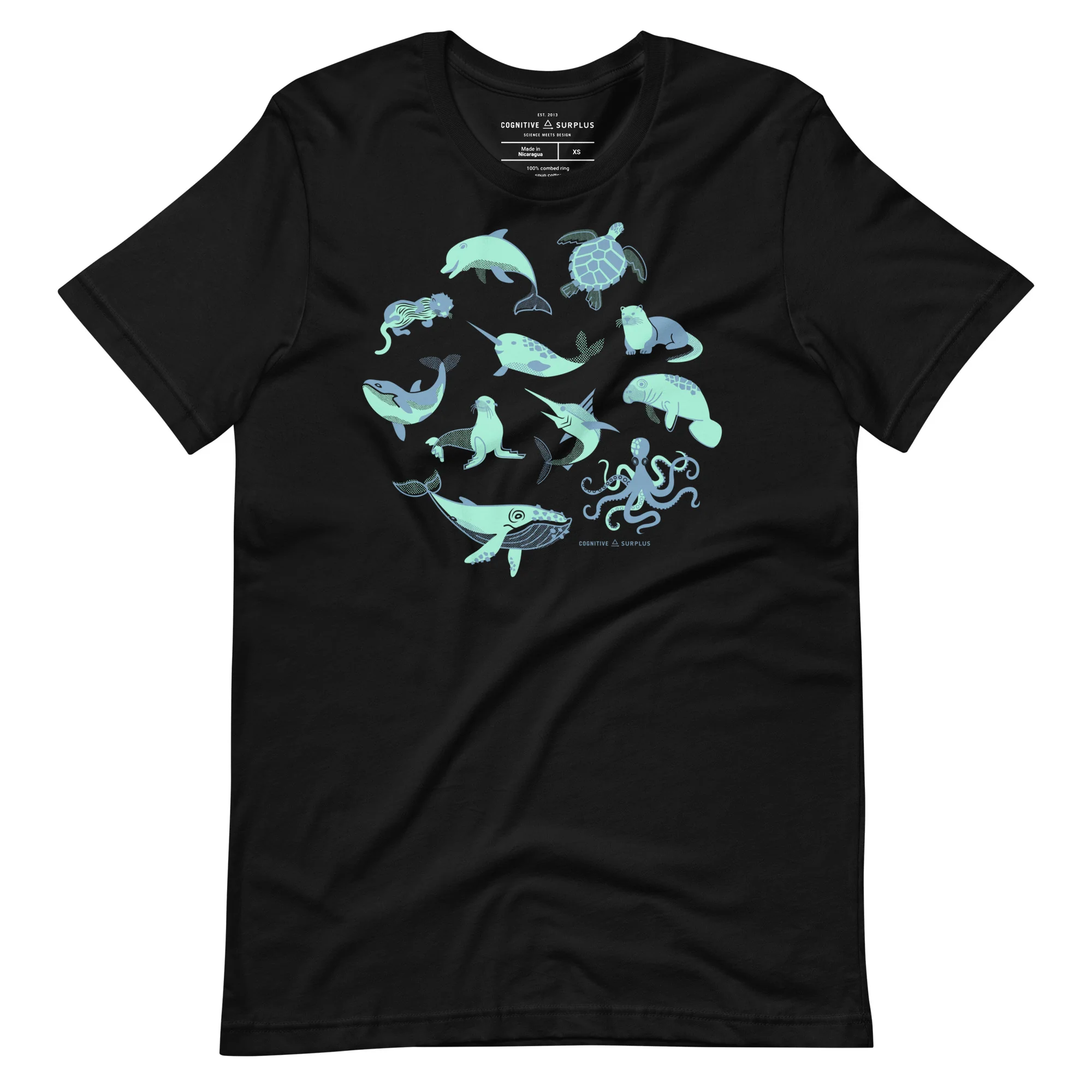 Retro Marine Life Graphic Tee - Image 2