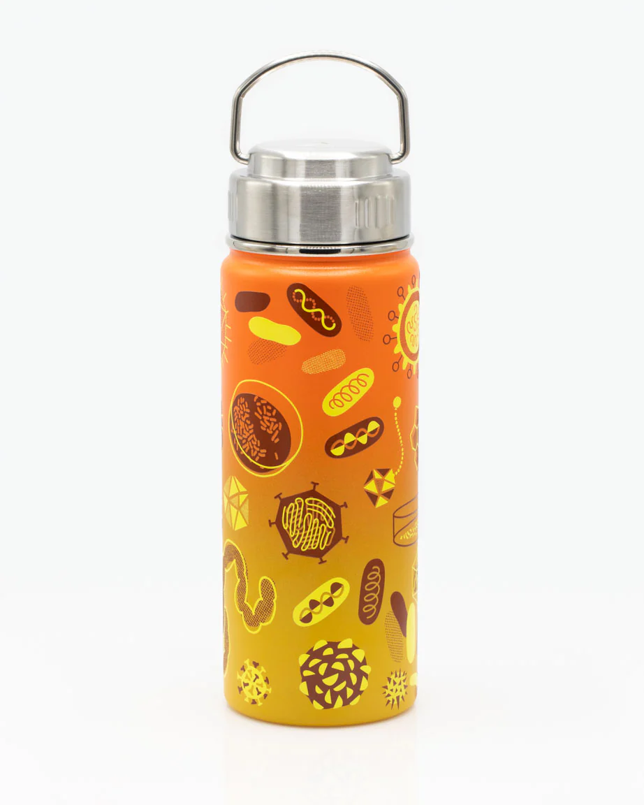 Retro Microbiology 18 oz Steel Bottle - Image 2