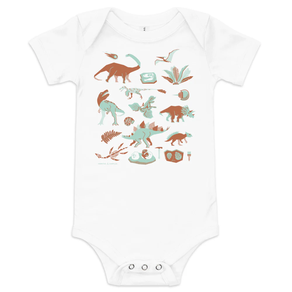 Retro Paleontology Baby Bodysuit - Image 3