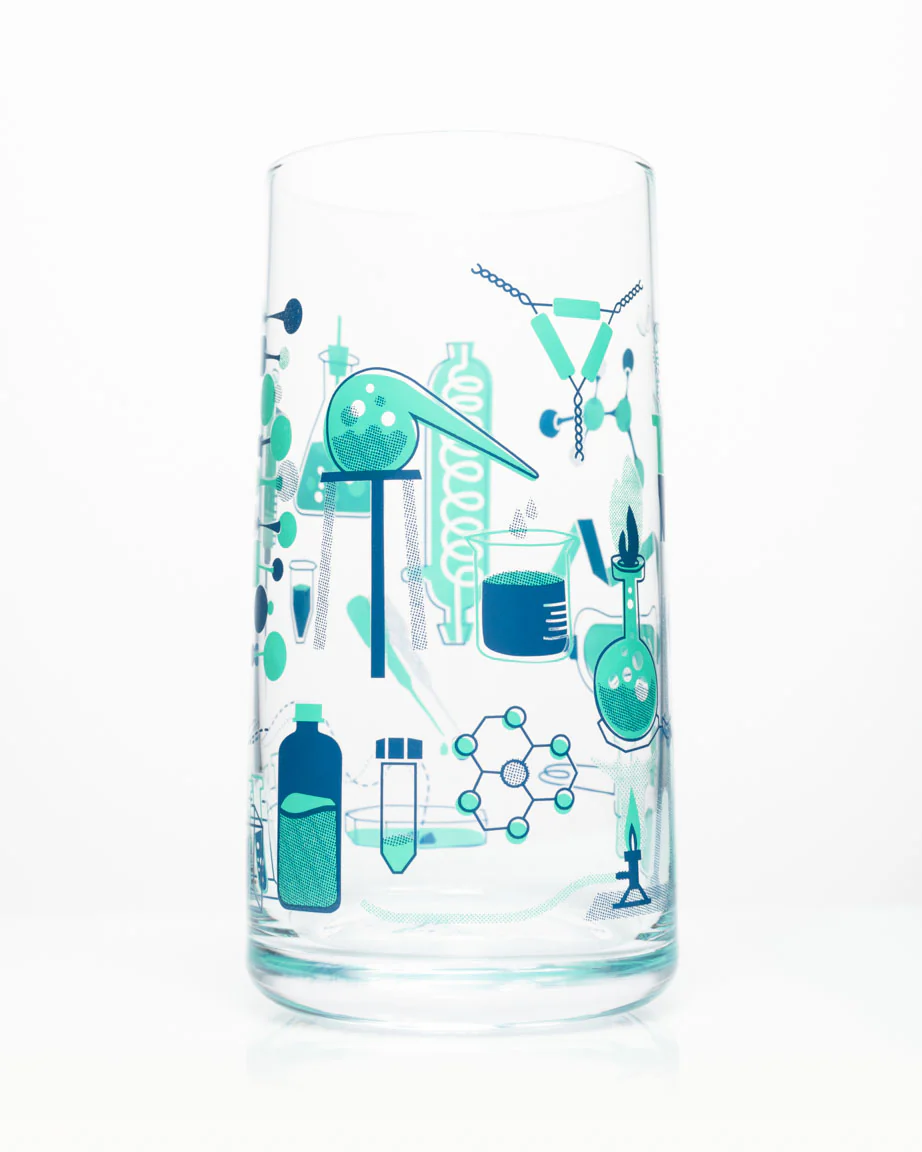 Retro Science Lab Drinking Glass - Image 3