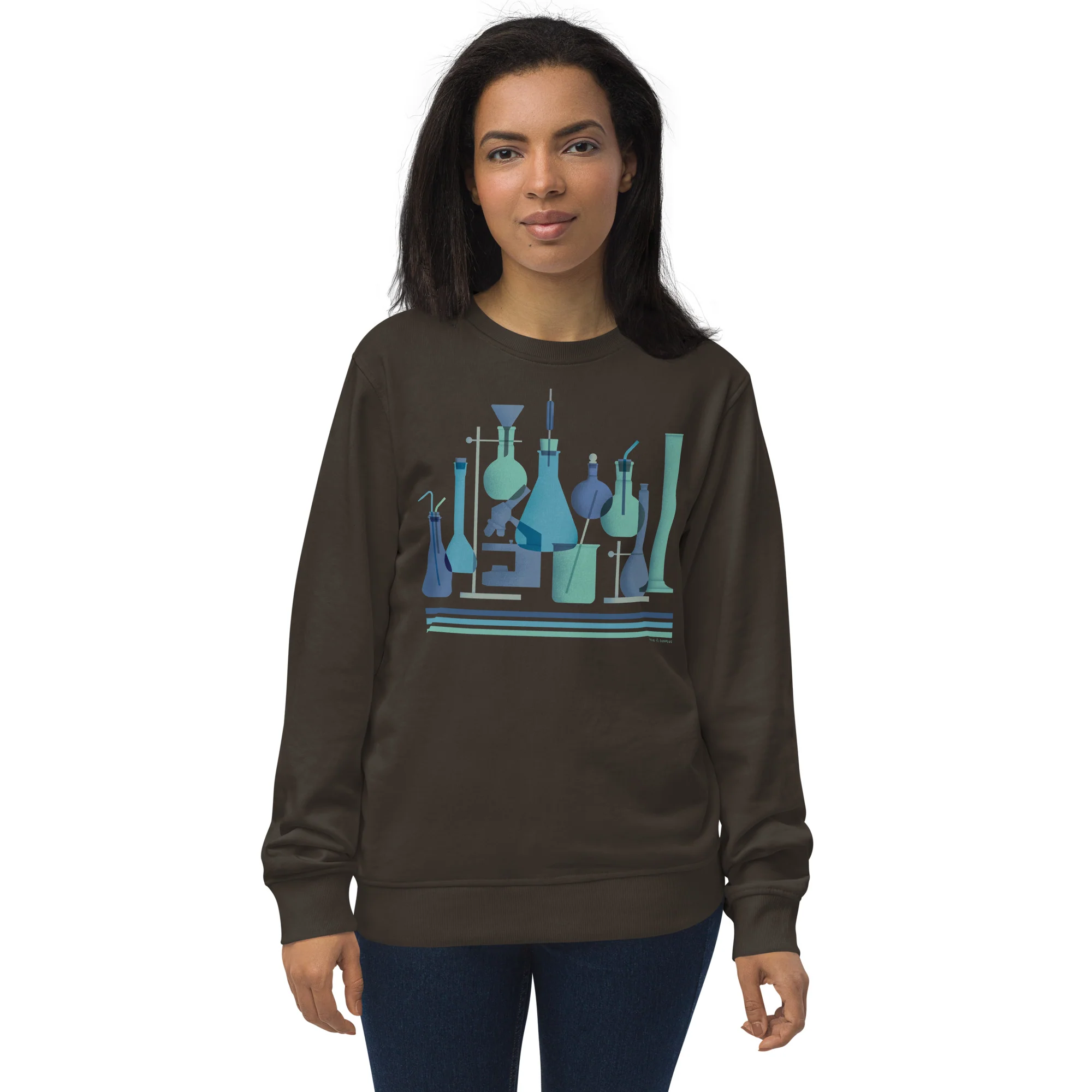 Retro Science Lab Sweatshirt - Organic - Image 7