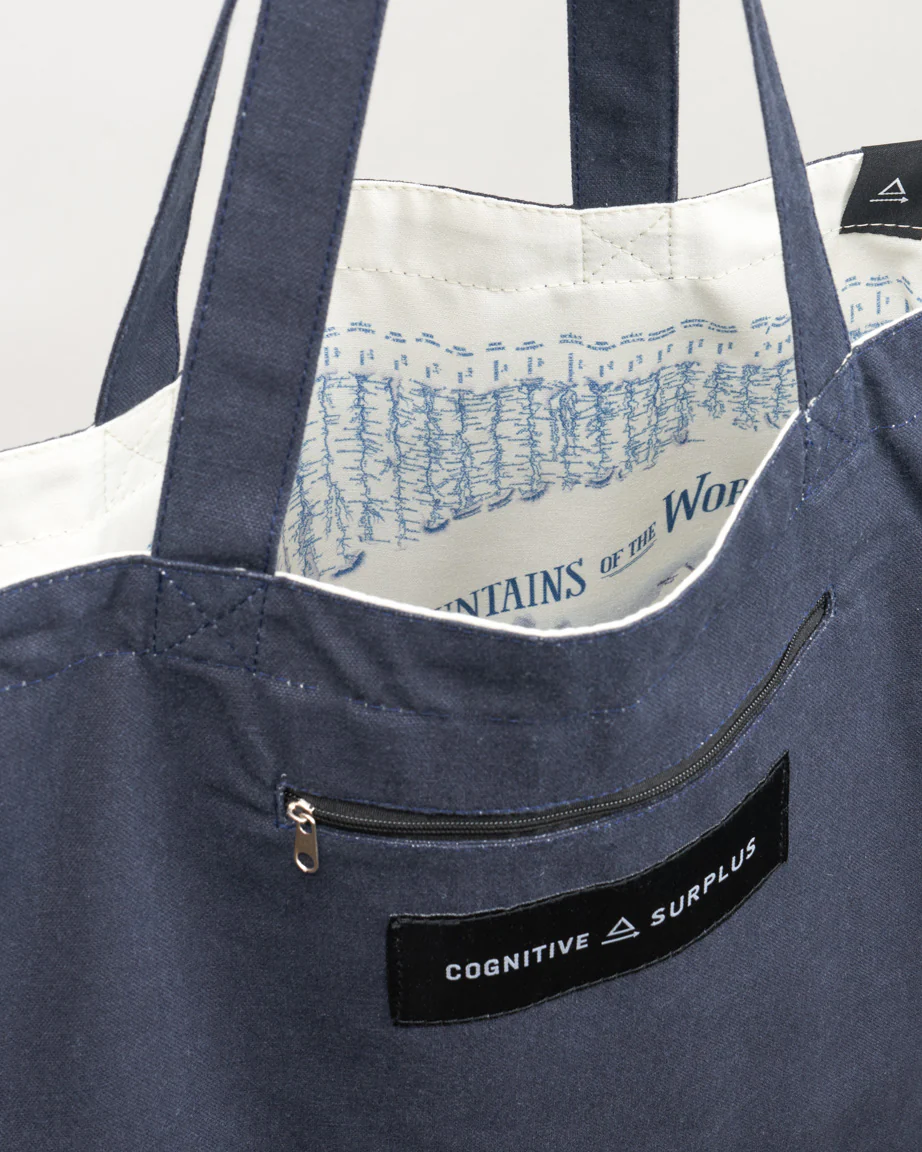 Rivers & Mountains Canvas Shoulder Tote - Image 2