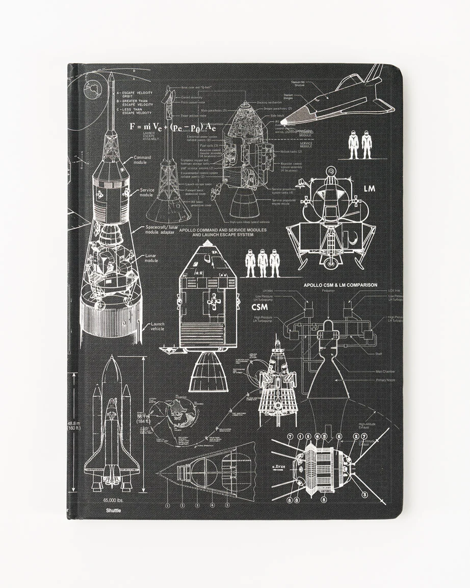 Rocketry Hardcover Notebook - Dot Grid