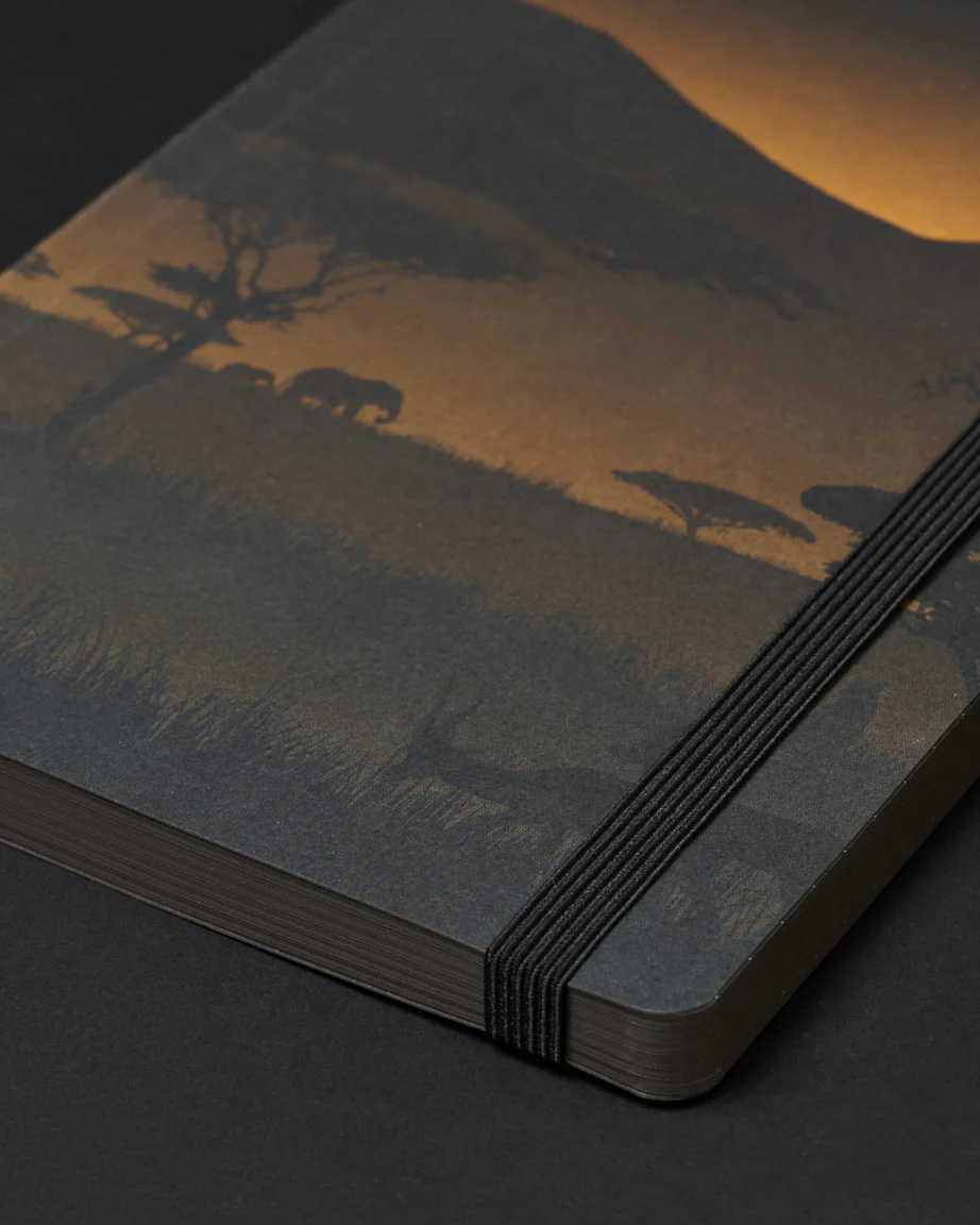 Savanna at Dusk Dark Analysis A5 Softcover Notebook - Image 4