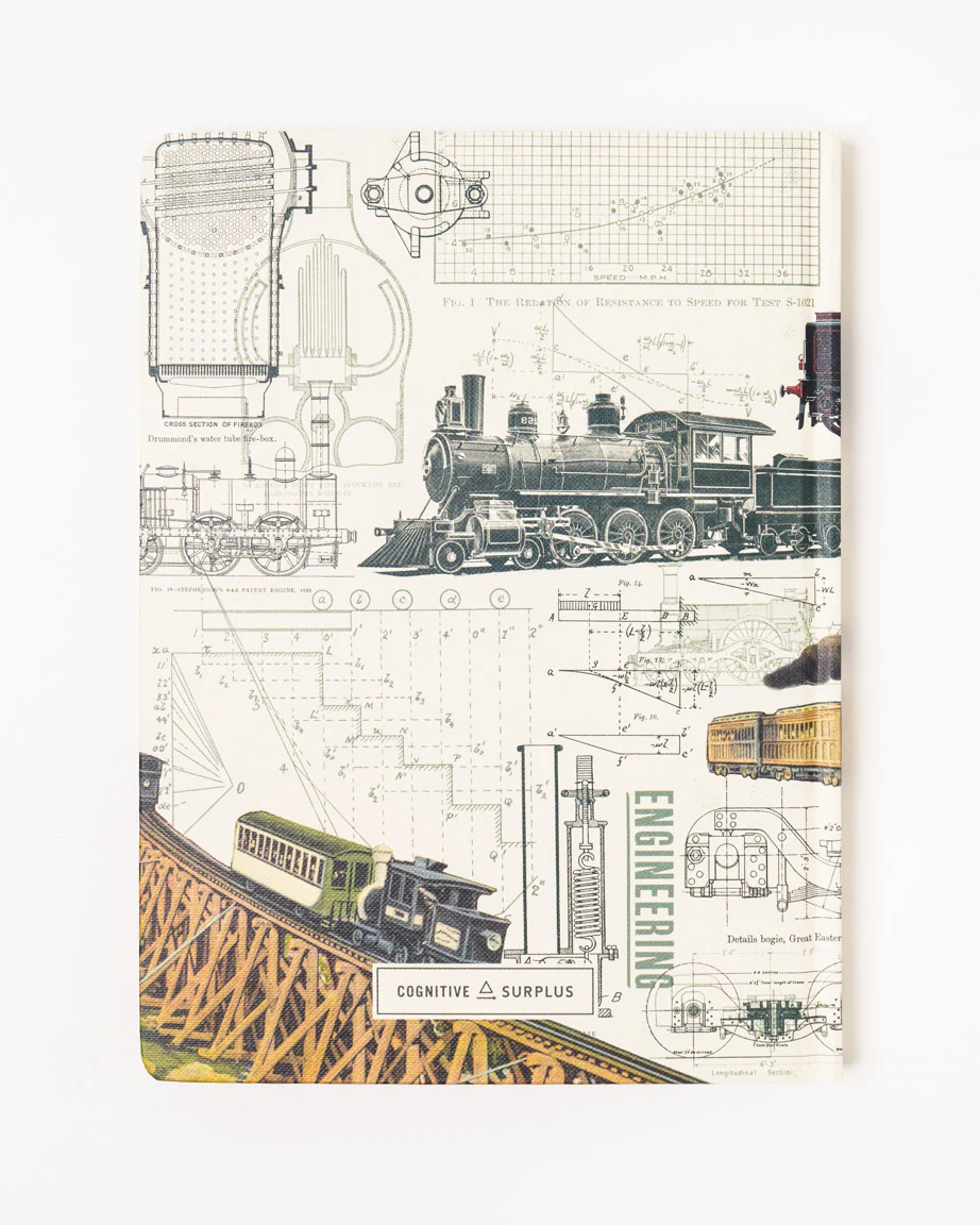 Train Science Hardcover Notebook - Lined / Grid - Image 2