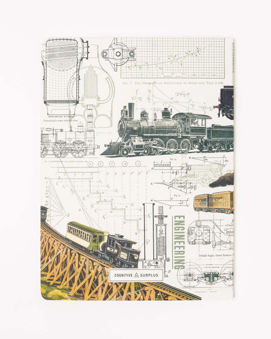 Train Science Softcover Notebook - Lined - Image 2