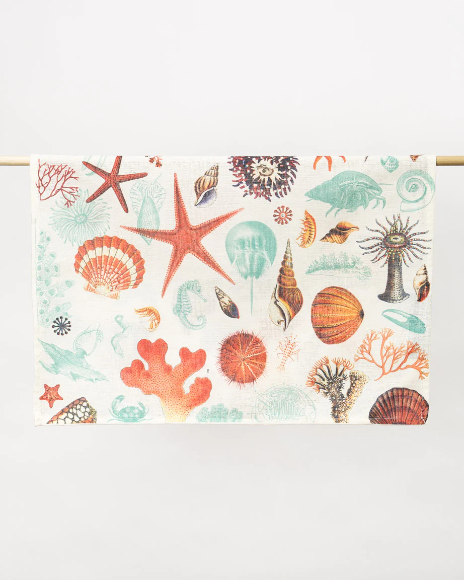Shallow Seas Printed Tea Towel - Image 2