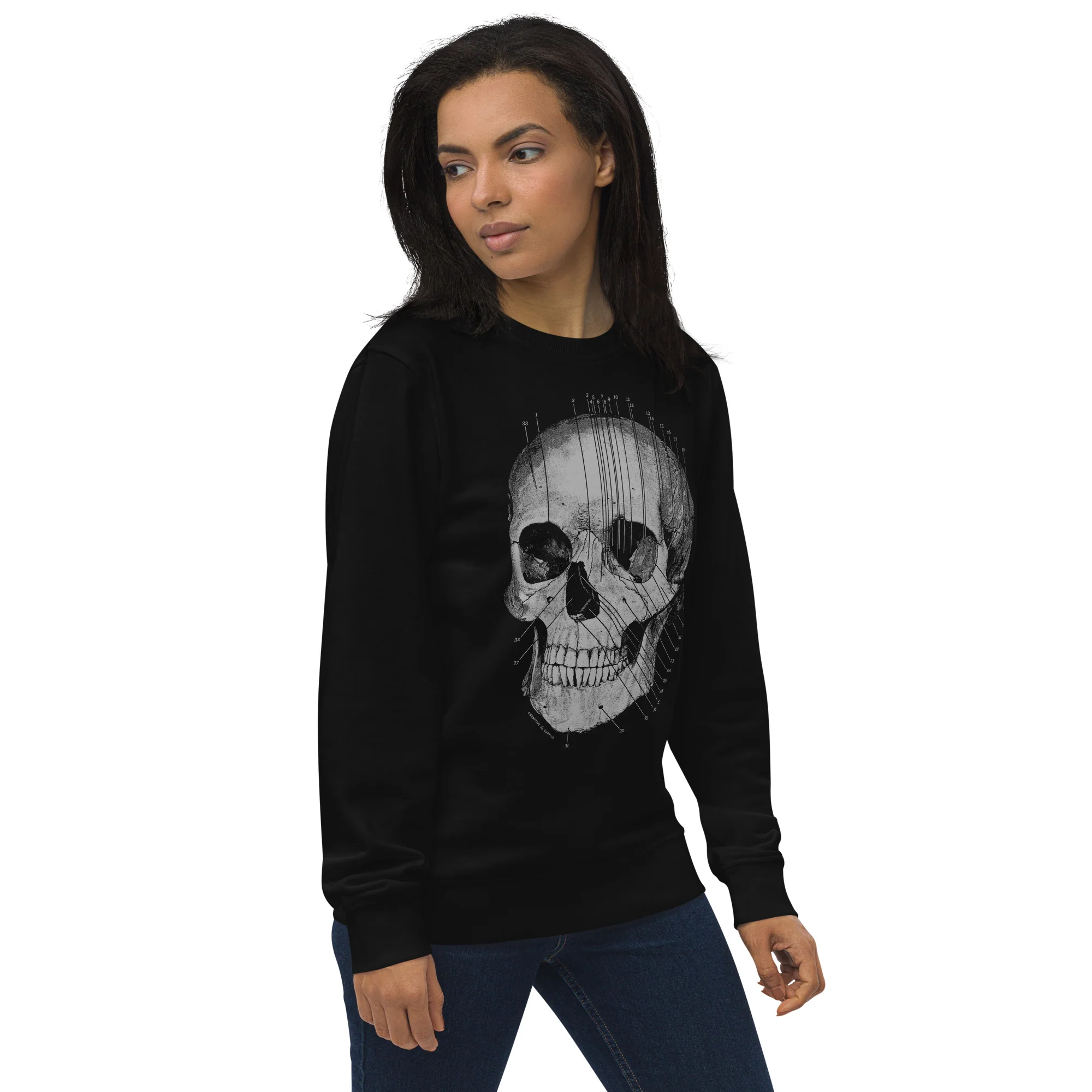 Skull Anatomy Sweatshirt - Organic - Image 2