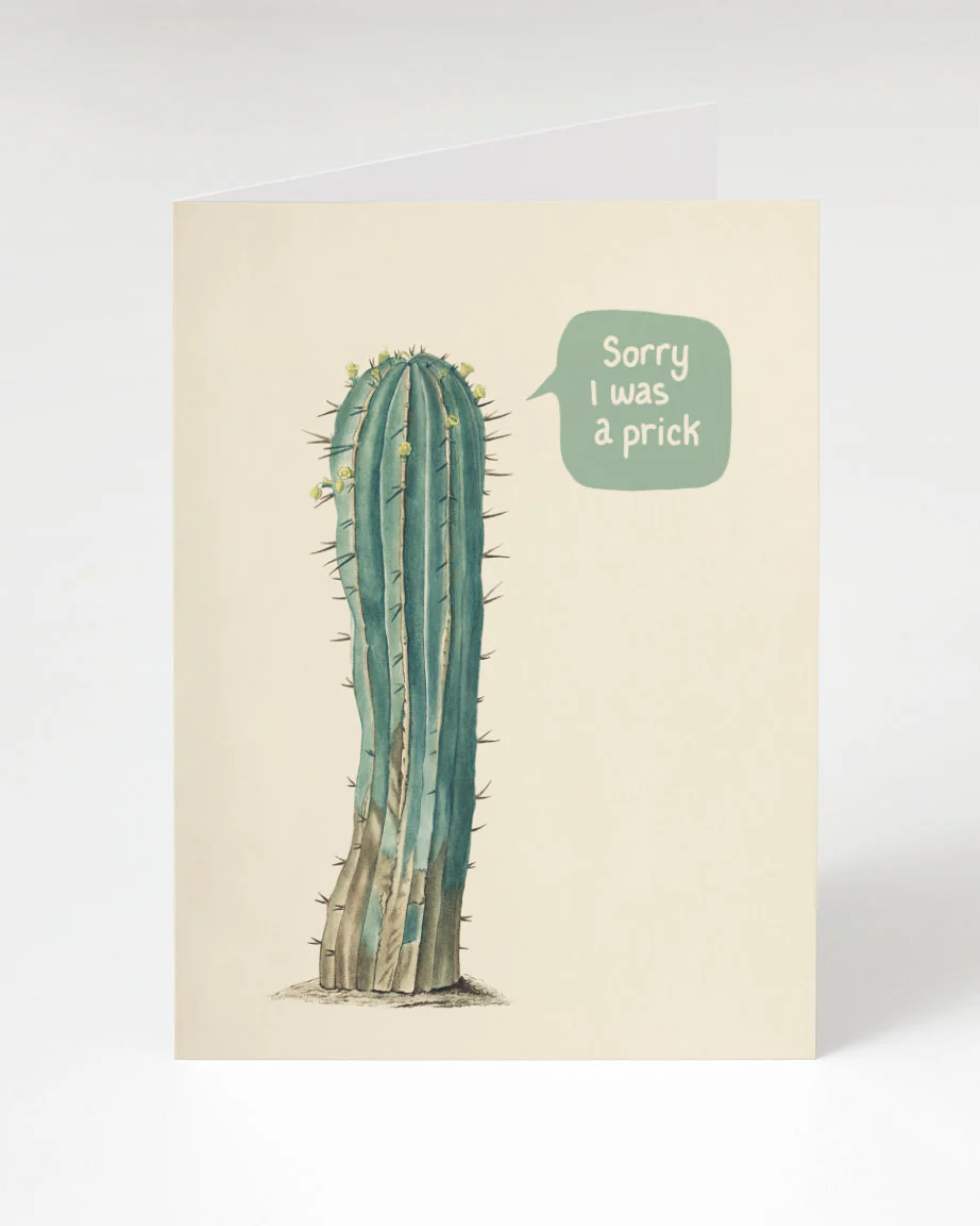 Sorry I Was A Prick: Cactus Apology Card