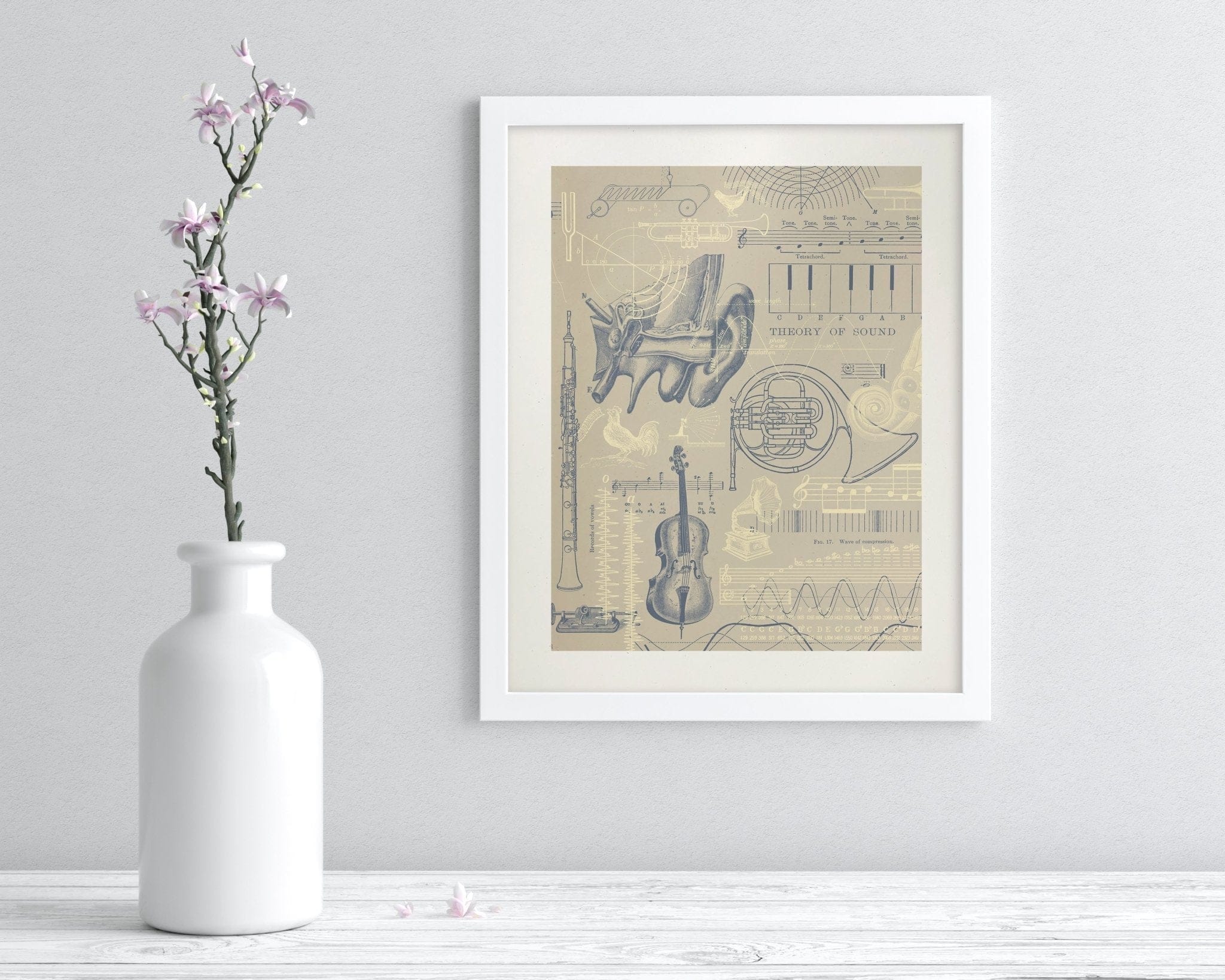 Sound & Hearing Scientific Illustration Museum Print - Image 3