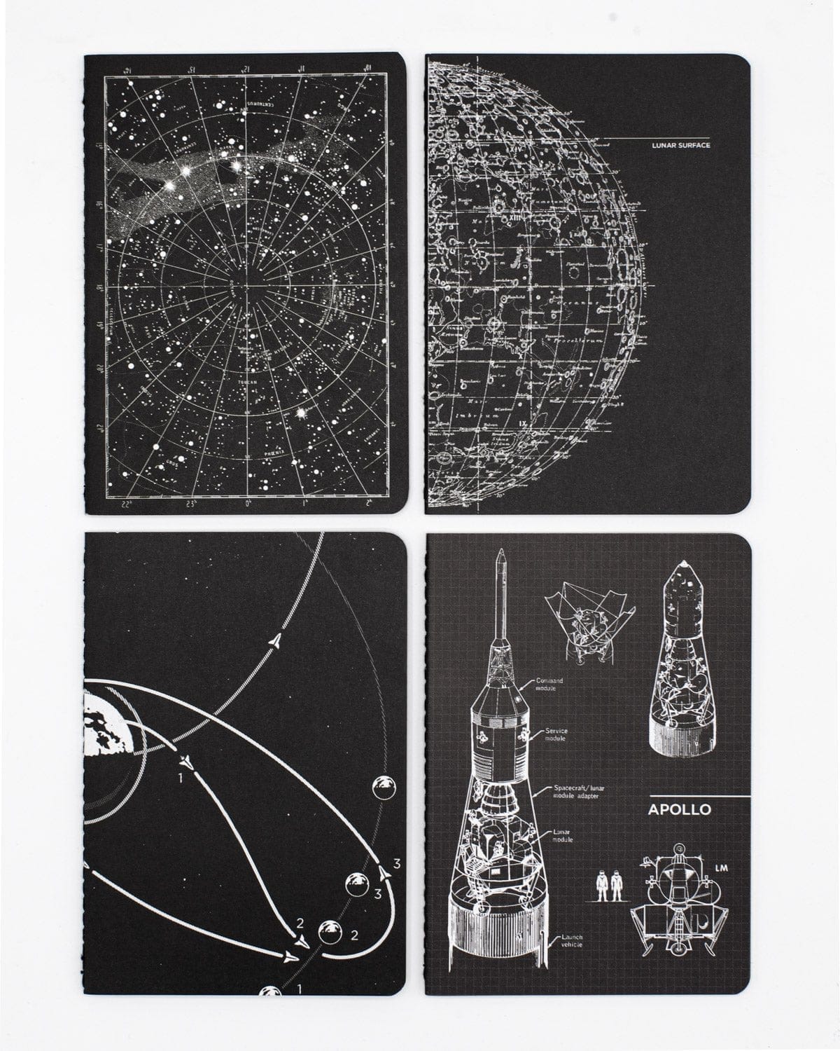 Lunar Landing: Space Exploration Pocket Notebook 4-pack - Image 4