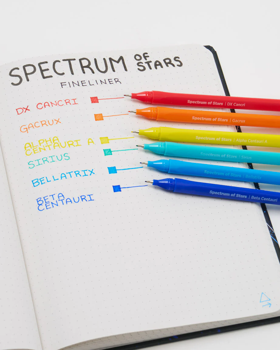Spectrum of Stars Fineliner Pens (Pack of 6) - Image 2