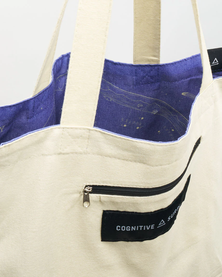 Star Chart Canvas Shoulder Tote - Image 2