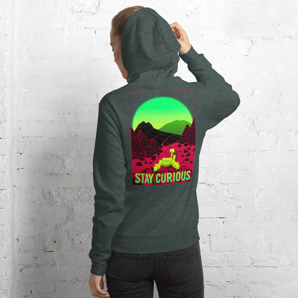 Stay Curious - Vaporwave Mars Rover Hoodie - Image 3