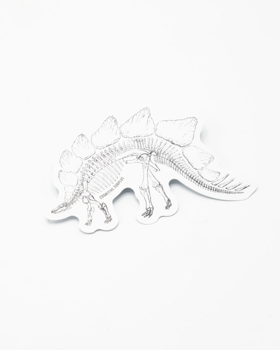 Stegosaurus Skeleton Sticker