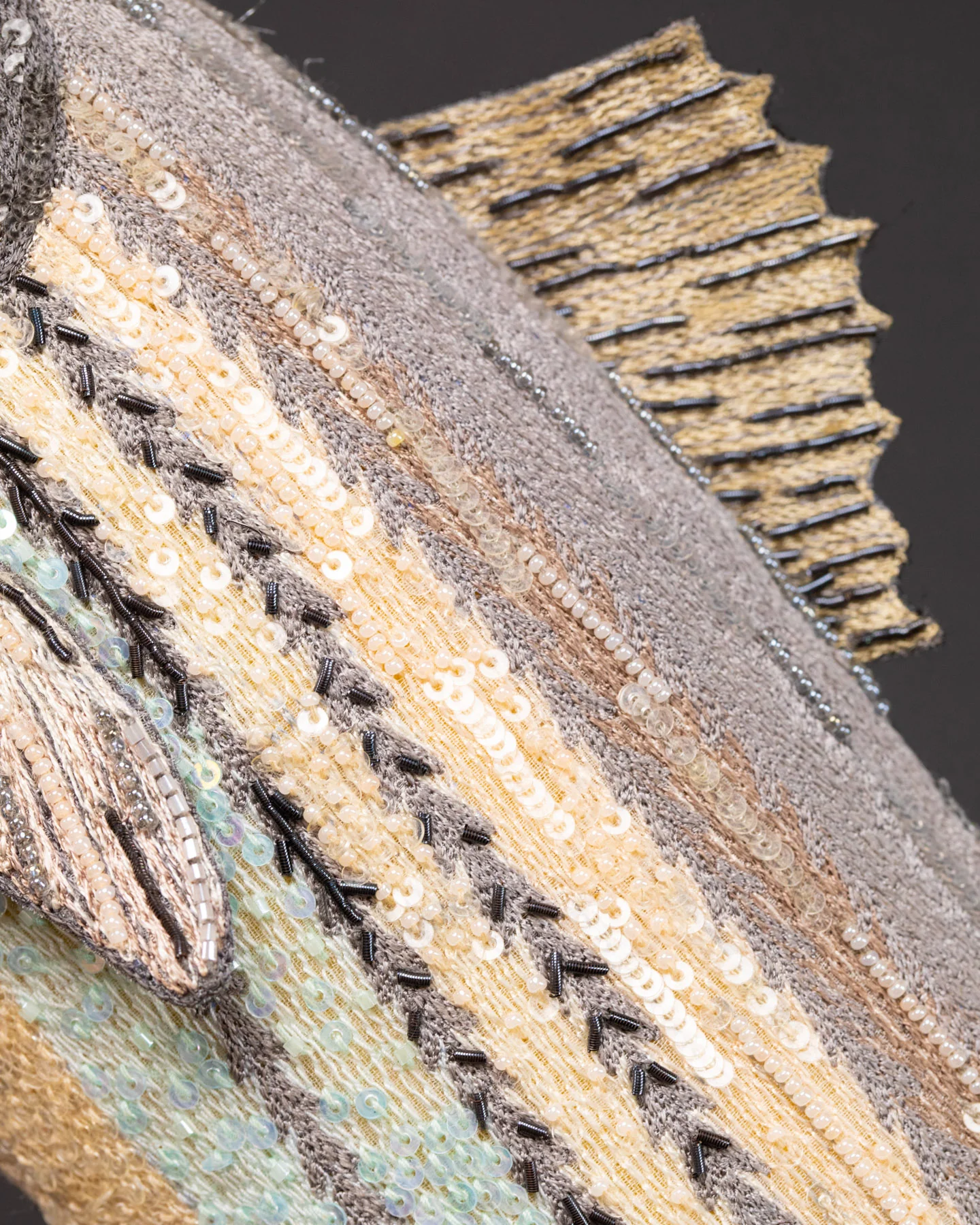 Striped Bass Beaded Sculpture - Trovelore - Image 3