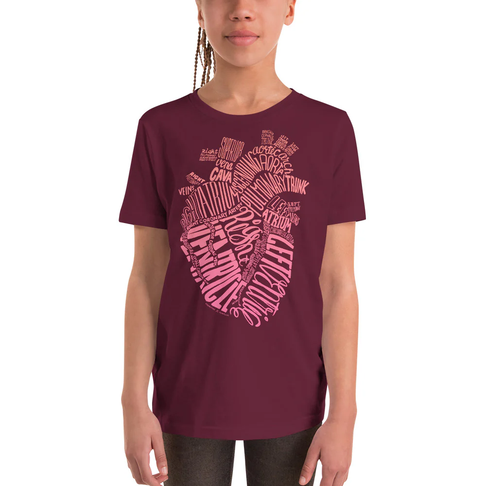 Typographic Heart Youth Graphic Tee - Image 2