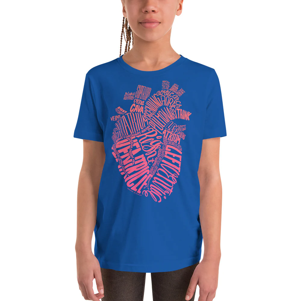 Typographic Heart Youth Graphic Tee - Image 4