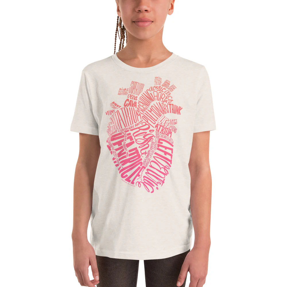 Typographic Heart Youth Graphic Tee - Image 5