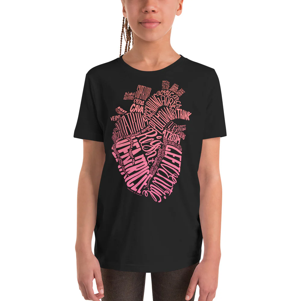 Typographic Heart Youth Graphic Tee - Image 6