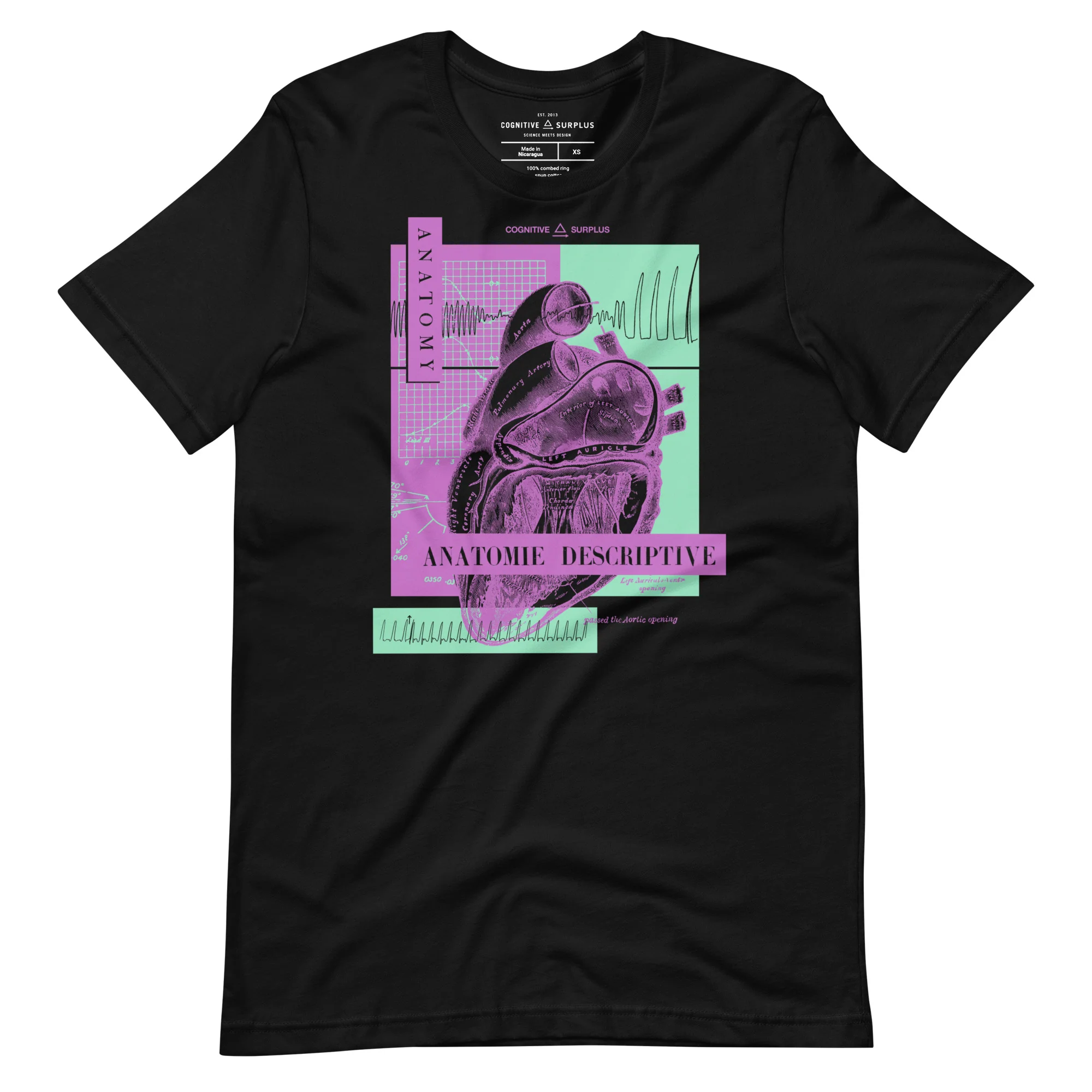 Vintage Anatomical Heart Graphic Tee - Image 2