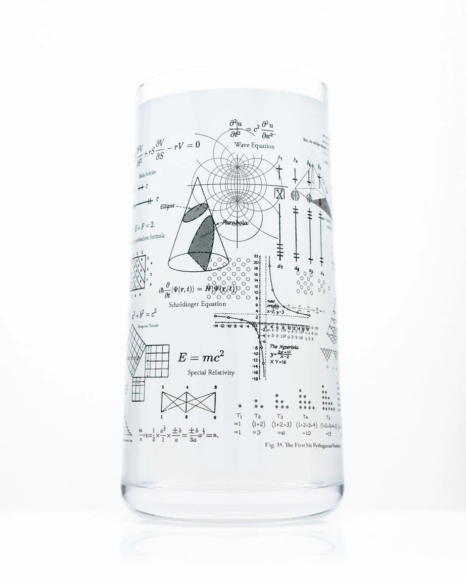Vintage Science Drinking Glassware Set of 7 - Image 4